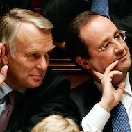 Ayurault (izquierda) y Hollande (derecha).