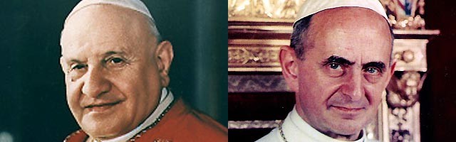 Juan XXIII y Pablo VI.