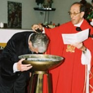 Frank, al bautizarse en Haarlem