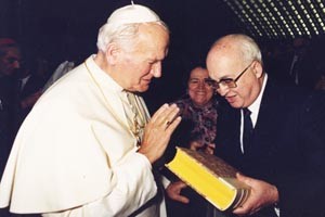 Francisco Canals Vidal con Juan Pablo II.