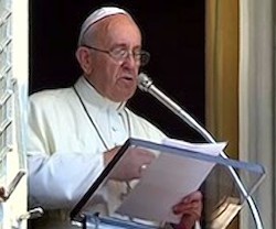 El Papa, en el Angelus del 7 de julio.
