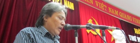 Nguyen Hoan Duc, en un acto reciente en un centro cultural de Vietnam