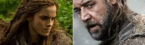 Emma Watson y Russell Crowe, en fotogramas de la película sobre Noé