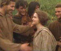 Alegría en el encuentro de Clara y Francisco, en la película de 1989 - el Papa dice que la alegría es el signo de una monja