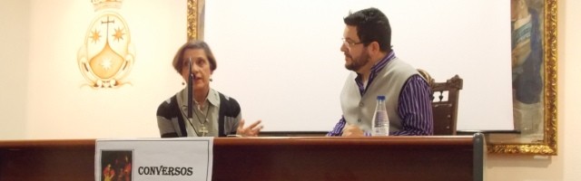 Suso del Pino junto a Pilar Gutiérrez, coordinadora de Apóstoles de la vida