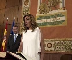 La socialista Susana Díaz, cuando juró como presidenta de la Junta de Andalucía, se comprometió a cumplir las leyes