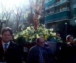 La imagen de San José de la Montaña procesionó de Santa María de Gracia a la Sagrada Familia