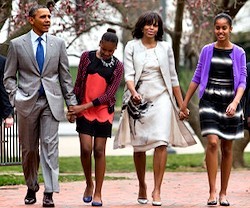 Obama asistió con su familia a los actos religiosos de la Semana Santa.