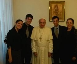 La familia Payá Acevedo, en su encuentro con el Papa en mayo - fue entonces cuando le entregaron la carta que ahora es pública
