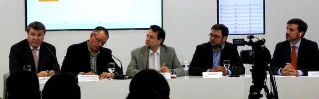 De izquierda a derecha, López Diéguez -AES-, J.Zazu -CTC- F.Paz -Vox-, R.Calvo - PFyV y Nacho Arsuaga de HazteOir
