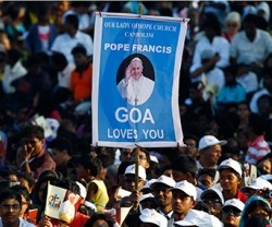 San José Vaz era natural de Goa, en la India, de donde muchos peregrinos católicos han llegado a Sri Lanka para la ceremonia