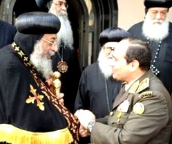 Al Sisi visita al Patriarca Tawadros II en una foto de hace algunos meses