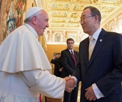 Francisco con Ban Ki-Moon en mayo de 2014 - en septiembre de 2015 irá a Nueva York