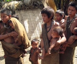 Miembros de la tribu nanti, cuyas tierras están en peligro por el proyecto de gas Camisea... uno entre muchos casos de abusos en la Amazonía