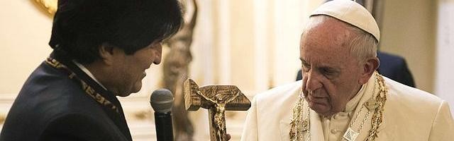 El Papa Francisco con Evo Morales en Bolivia