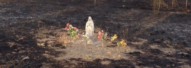 La Virgen, intacta entre las llamas: el llamativo suceso ocurrido en la base militar de El Goloso