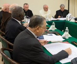 El Papa Francisco en una de las reuniones de trabajo del llamado G9 de cardenales