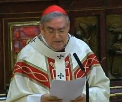 El cardenal Sistach durante la homilía de la Misa de la Merced, patrona de Barcelona