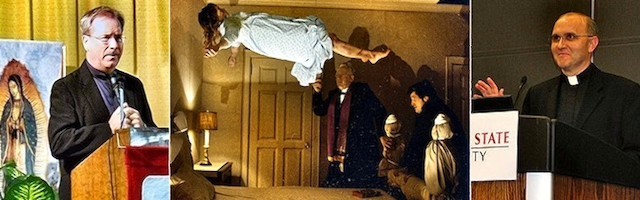 A la izquierda de una de las más célebre escenas de El Exorcista (William Friedkin, 1973), Gary Thomas; a la derecha, Vincent Lampert.
