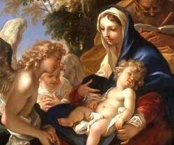 Una Virgen con Niño de Sebastiano Ricci, de principios del siglo XVIII - el Niño rubio causa grave estrés personal a un ciudadano que denuncia al Museo