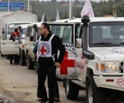 Convoy conjunto de la Cruz Roja, la Media Luna Roja y Naciones Unidas que intenta llegar a Madaya