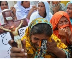 Manifestación de mujeres cristianas en Pakistán, uno de los países mal posicionados en la lista Open Doors