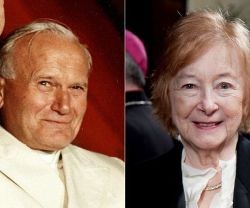 Juan Pablo II y la filósofa polaca en EEUU Anna Teresa Tymieniecka, una de las muchas personas con quien se carteaba