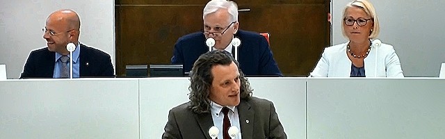 Steffen Königer descolocó a la presidencia de la cámara con una intervención sorprendente.