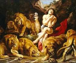 San Daniel y los leones.