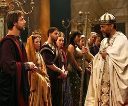 El primer encuentro entre San Agustín y San Ambrosio, dos de los grandes Padres de la Iglesia latina, en una miniserie de televisión de 2010.
