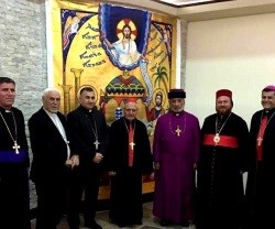 Los líderes cristianos de Irak, reunido en Ankawa, barrio cristiano de Erbil, en el Kurdistán