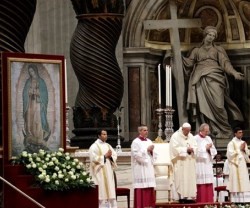 Misa de la Virgen de Guadalupe en Roma, presidida por el Papa Francisco