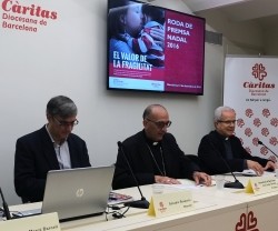 El arzobispo Omella, de Barcelona, presenta los datos de Cáritas de ayudas para alimentos