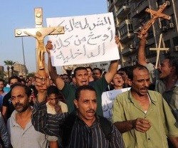 Manifestación de cristianos coptos en Egipto - son un diez por ciento de la población