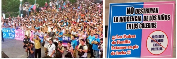 En la plaza San Martín de Lima llegaron 4 marchas distintas juntando una multitud contra la ideología de género