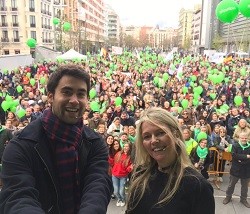 En Madrid cientos de personas salieron a la calle a defender la vida