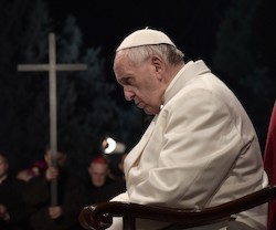 La oración que rezó el Papa giró en torno a la compunción por nuestros pecados.