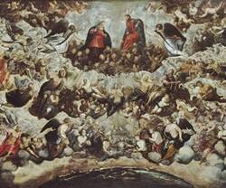 'El paraíso', de Jacopo Robusti (1518-1594), copia de taller Tintoretto, Museo del Prado.