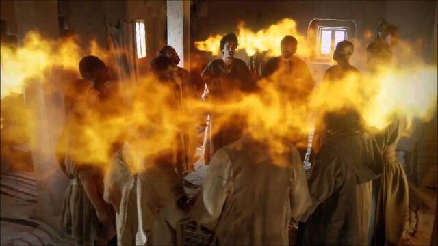 La escena de Pentecostés en la serie televisiva de 2013 'La Biblia'.