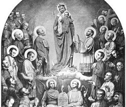 María y los santos jesuitas.