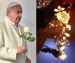 En otras ocasiones los Papas han entregado rosas de oro a advocaciones marianas