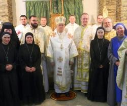 Clérigos grecocatólicos rusos, con su actual jerarca, el obispo de Siberia, Iosif Werth