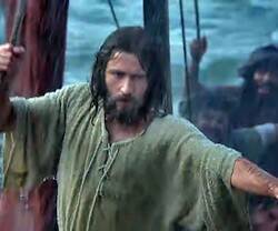 Jesús calma las aguas y el viento en el docudrama 'Jesús' ('The Jesus Film') dirigido en 1979 por Peter Sykes y John Krish, con Brian Deacon como Jesucristo.