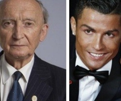 El veterano doctor Gentil Martins y el joven millonario famoso Cristiano Ronaldo