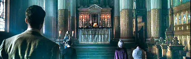 La capilla de la mansión Brideshead, en la recreación televisiva de la novela de Evelyn Waugh, donde consideración de la muerte está tan presente.