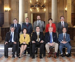Actuales integrantes del Tribunal Constitucional de Chile.