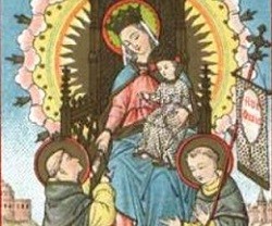 La Virgen con Santo Domingo y el Beato Alain.