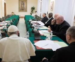 El Papa en la reunión de cardenales del pasado mes de febrero de 2017