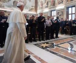 El Papa Francisco con los Misioneros del Sagrado Corazón reunidos en Roma