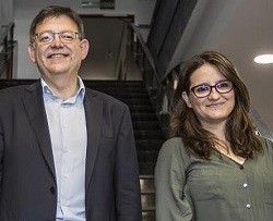 Ximo Puig (PSOE) y Mónica Oltra (Compromís), son respectivamente presidente y vicepresidenta de la Comunidad Valenciana